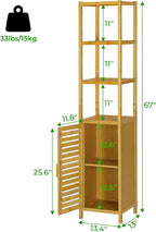 VIAGDO Storage Tall Slim Cabinet - Image 3