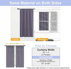 Simplebrand Ava Greyish Purple Short 36 Inches Blackout Curtain 2 Panels Set - Image 9