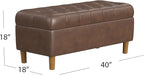 Homepop Home Decor | Tufted Ainsley Button Storage Ottoman Bench - Image 3