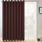 Yakamok Chocolate Brown Room Darkening Curtains 84 inch Sliding Door Drapes | 1 by Yakamok