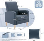 COLAMY Mid-Century Modern Upholstered Accent Chair - Image 2