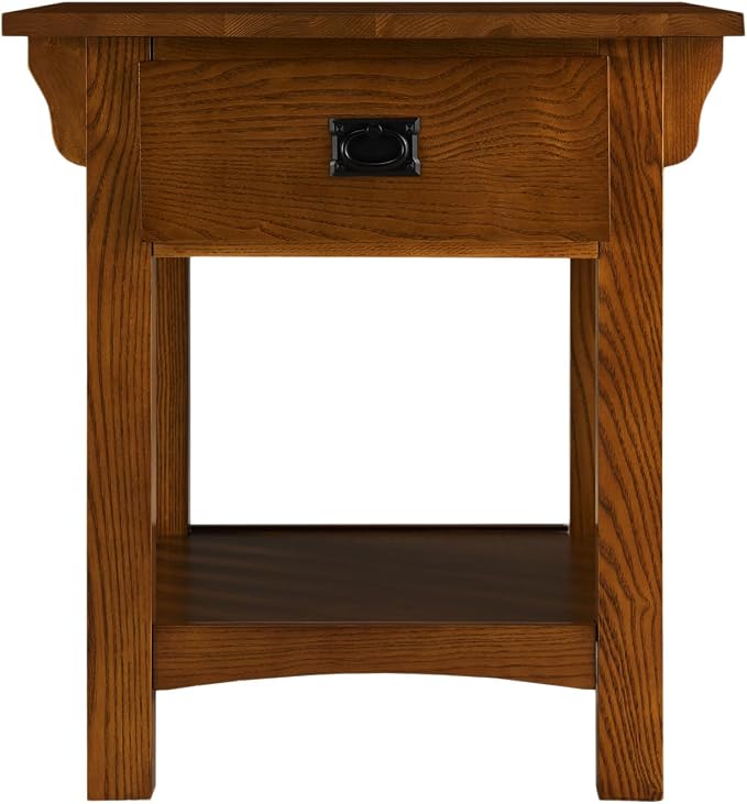 Leick Home Mission End Table, Solid Wood, 1 Storage Drawer, Additional Secret - Image 4