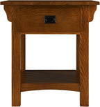 Leick Home Mission End Table, Solid Wood, 1 Storage Drawer, Additional Secret - Image 4