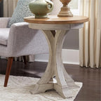 Liberty Furniture Industries Farmhouse Reimagined Round Chair Side Table - Image 2