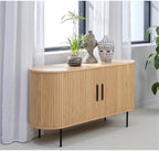 Unique Furniture Modern 2-Door Slideboad in Natural Oak - Image 9