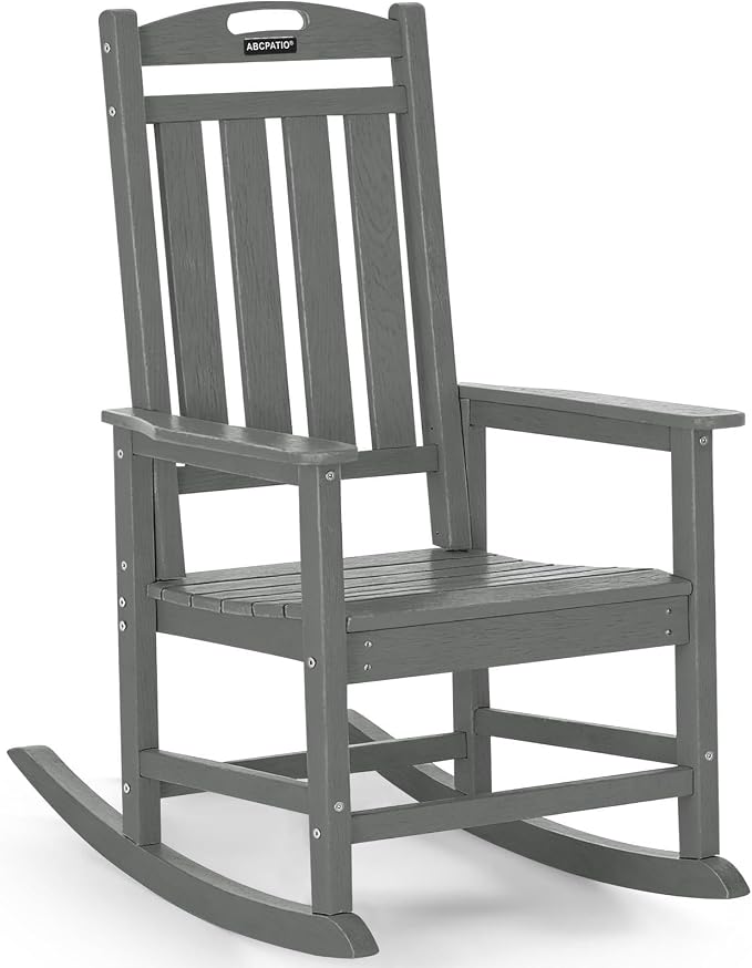 Outdoor Adirondack Rocking Chairs All-Weather HDPE Patio Rocker Chair by ABCPATIO