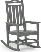Outdoor Adirondack Rocking Chairs All-Weather HDPE Patio Rocker Chair by ABCPATIO