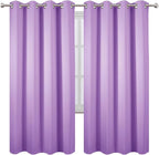 Blackout Curtains 66 x 72 Inch Long Lavender Curtains Set of 2 Panels Room - Image 2