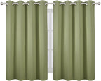 Sage Green Thermal Blackout Curtains/52 x 45 Inch/Set of 2 Panels Room - Image 2