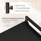 HOOBRO Bookshelf, 3-Tier Industrial Bookcase, Book Shelf Storage Organizer - Image 4