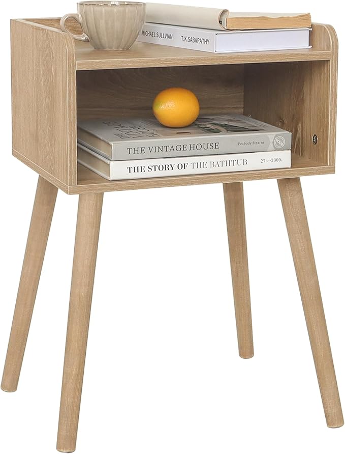 MaxSmeo Nightstand, Mid Century Modern Side Table Bedroom by MaxSmeo