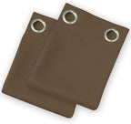 Blackout Curtains 52 x 108 inch/Brown Curtains Set of 2 Panels/Thermal - Image 9