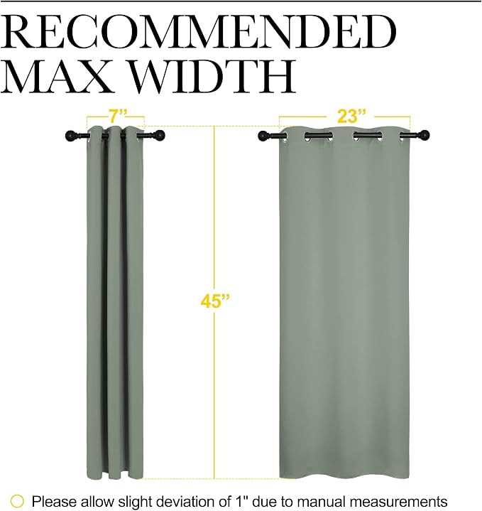 NICETOWN Bedroom Curtain Panels Blackout Draperies, Thermal Insulated Solid - Image 6