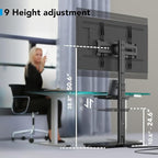 AX WABER Floor TV Stand with Power Outlet& Shelf, Universal TV Stand Mount - Image 3