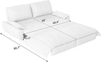73.2" Sofa Bed Queen, 3-in-1 Pull Out Sofa Bed - Image 2