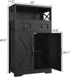 Black Farmhouse Kitchen Pantry Cabinet - Image 2