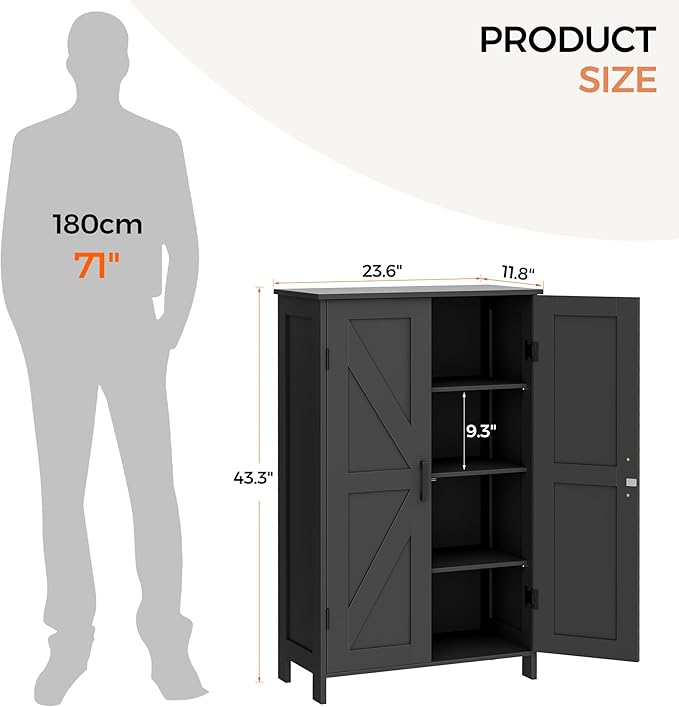 Homleke Farmhouse Bathroom Cabinet - Image 3