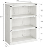 GarveeHome 3 Tier Farmhouse Bookcase, 39.9 in Tall Book Shelf - Image 2