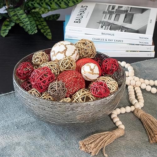 ANDALUCA Decorative Balls Orbs Bag (Red Gold) - Image 3