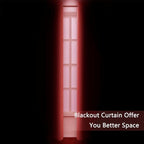 Blackout Curtains 52 x 90 Inch Long Bright Red Curtains Set of 2 Panels Room - Image 3