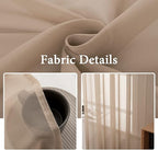 MIULEE 2 Panels Sheer Curtains for Living Room 54 X 96 Inches Brown | Window - Image 3