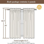 Chyhomenyc Charcoal Grey Semi Sheer Curtains 54 Inch Length - Image 5