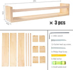 AZSKY Nursery Book Shelves 24 Inch Rustic Natural Wood Floating Shelves - Image 3