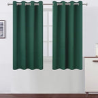Blackout Curtains 66 x 54 Inch Long Dark Green Curtains Set of 2 Panels Room by Lemomo