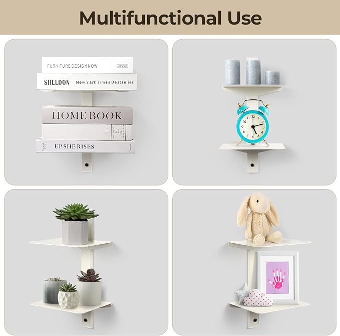 Floating Book Shelves for Wall, 4 Tier Invisible Floating Bookshelf, Vertical - Image 8