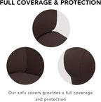 PureFit Stretch Loveseat Covers Fleece Couch Covers - Image 3