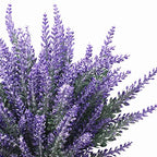 CATTREE Artificial Lavender Flowers, Fake Plastic Flocked Plants for Indoor Outdoor Home Office Arrangements Wedding Bridle Bouquet Decor Christmas DIY Ornaments Decorations Purple 4 Pack - Image 3