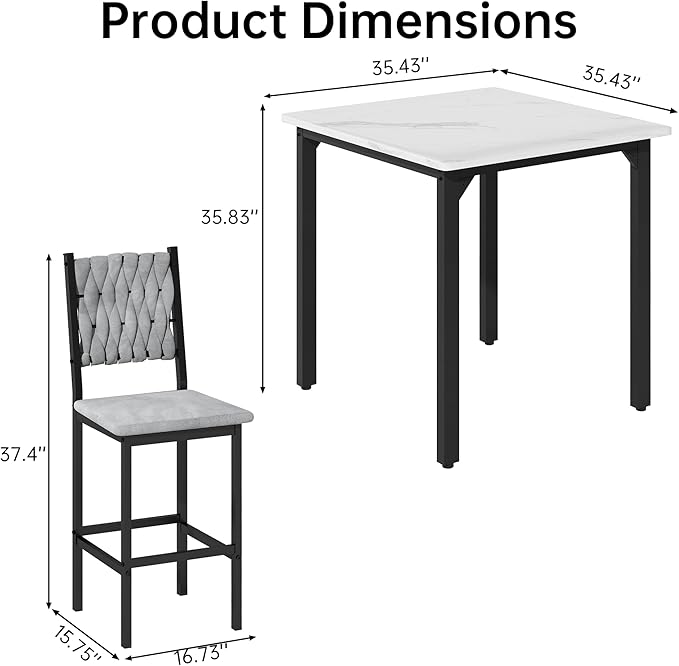 AWQM 5-Piece Dining Table Set, Dining Table Set - Image 5