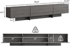 Coffee Table and TV Stand Set of 2, 76.4'' Modern TV Console, Entertainment - Image 2