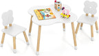 Costzon Kids Table and Chairs, Wooden Toddler Desk Set by Costzon