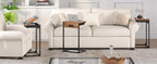 sthmec C Shaped End Table with Charging Station, 45° Tiltable Adjustable Flip - Image 8