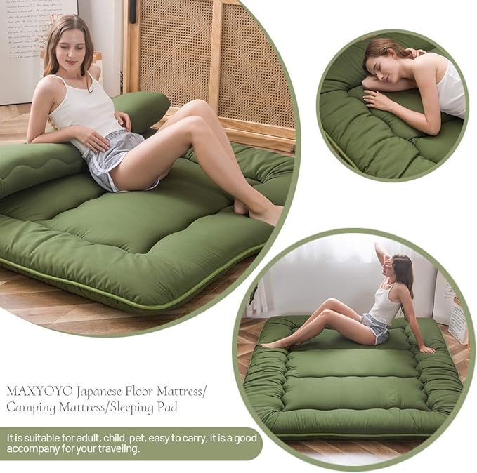 MAXYOYO Japanese Futon Mattress Twin Size Floor Mattress, Thicken Tatami Mat - Image 4
