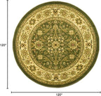 SAFAVIEH Lyndhurst Collection 10' Round Sage/Ivory LNH212C Traditional Oriental - Image 2