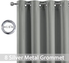 Yakamok Room Darkening Curtains 52x45 inch Length Dove Grey-Living Room | 2 - Image 2
