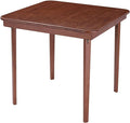 MECO Stakmore Classic Straight Edge Solid Wood Folding Card Table, Cherry Frame by Stakmore