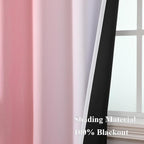 Pink and Greyish White Ombre Blackout Curtains - Image 5