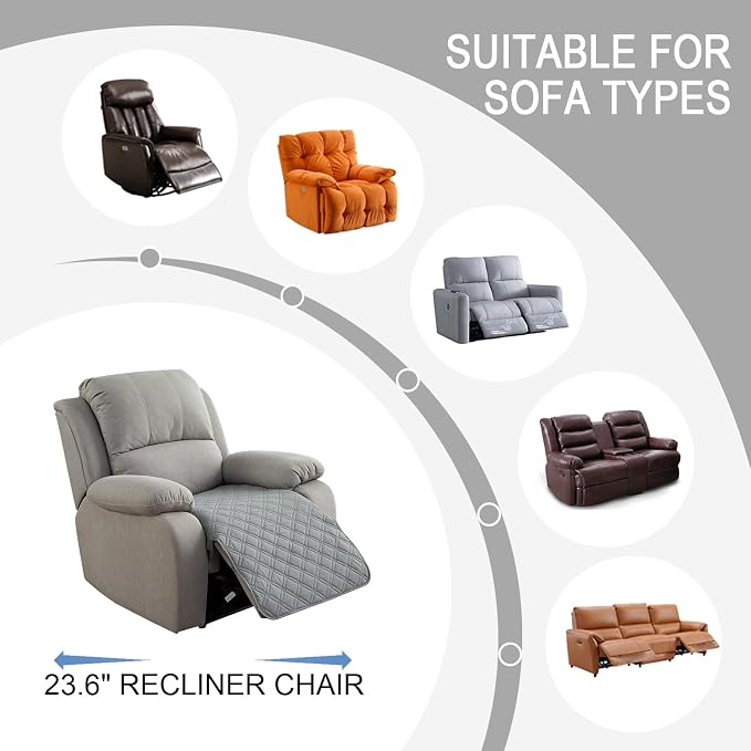 Genina Waterproof Recliner Chair Covers, Recliner Cover - Image 4