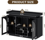 Wine Bar Cabinet with Power Outlet & LED Light, Coffee Bar Cabinet - Image 2