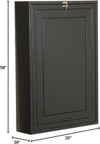 SEI Furniture - Minford Fold-out Convertible Desk - Black - Transitional Design - Image 3