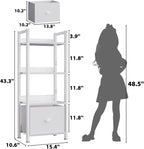 Furologee White 4 Tier Bookshelf - Image 3