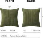 MIULEE Olive Green Decorative Throw Pillow Covers - Image 7
