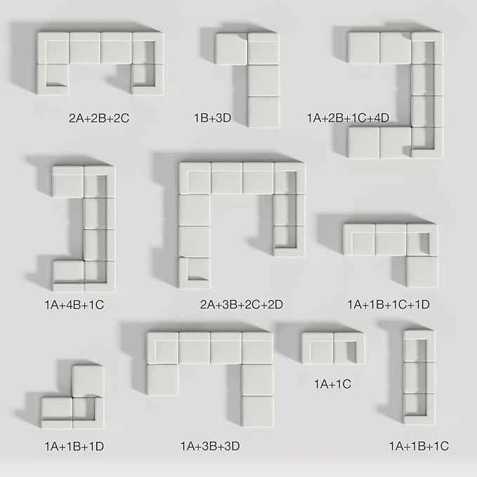 Novilla 141" Modular Sectional Sofa, Modern Cloud Sectional Couch - Image 5