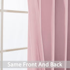 Yakamok Pink Room Darkening Window Curtains 52x36 Inch - Image 3