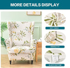 KRFOONN Wingback Chair Covers Slipcovers 2 Piece Stretch Wing Chair Covers - Image 3