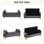 48" End of Bed Bench, Modern Storage Benches - Image 8