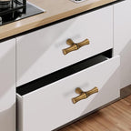 6Pcs Bamboo Shape Zinc Alloy Cabinet Knobs Handles pulls, Dresser Drawer - Image 5